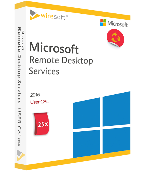 MICROSOFT REMOTE DESKTOP SERVICES 2016 - 25 PACK USER CAL